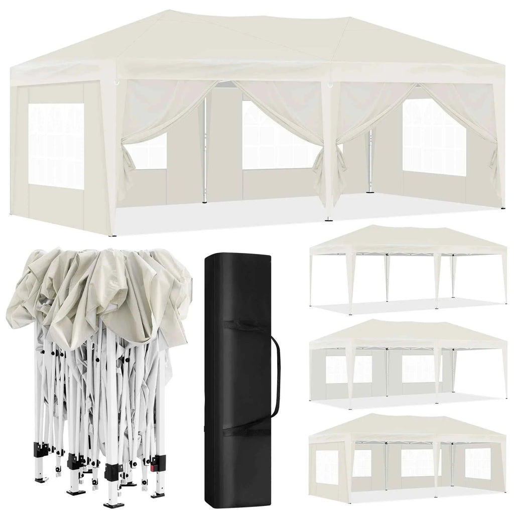 Pop Up Folding Gazebo Garden Gazebo Marquee Pergola Waterproof Windproof UV Protection party tent for Garden Camping Beach BBQ