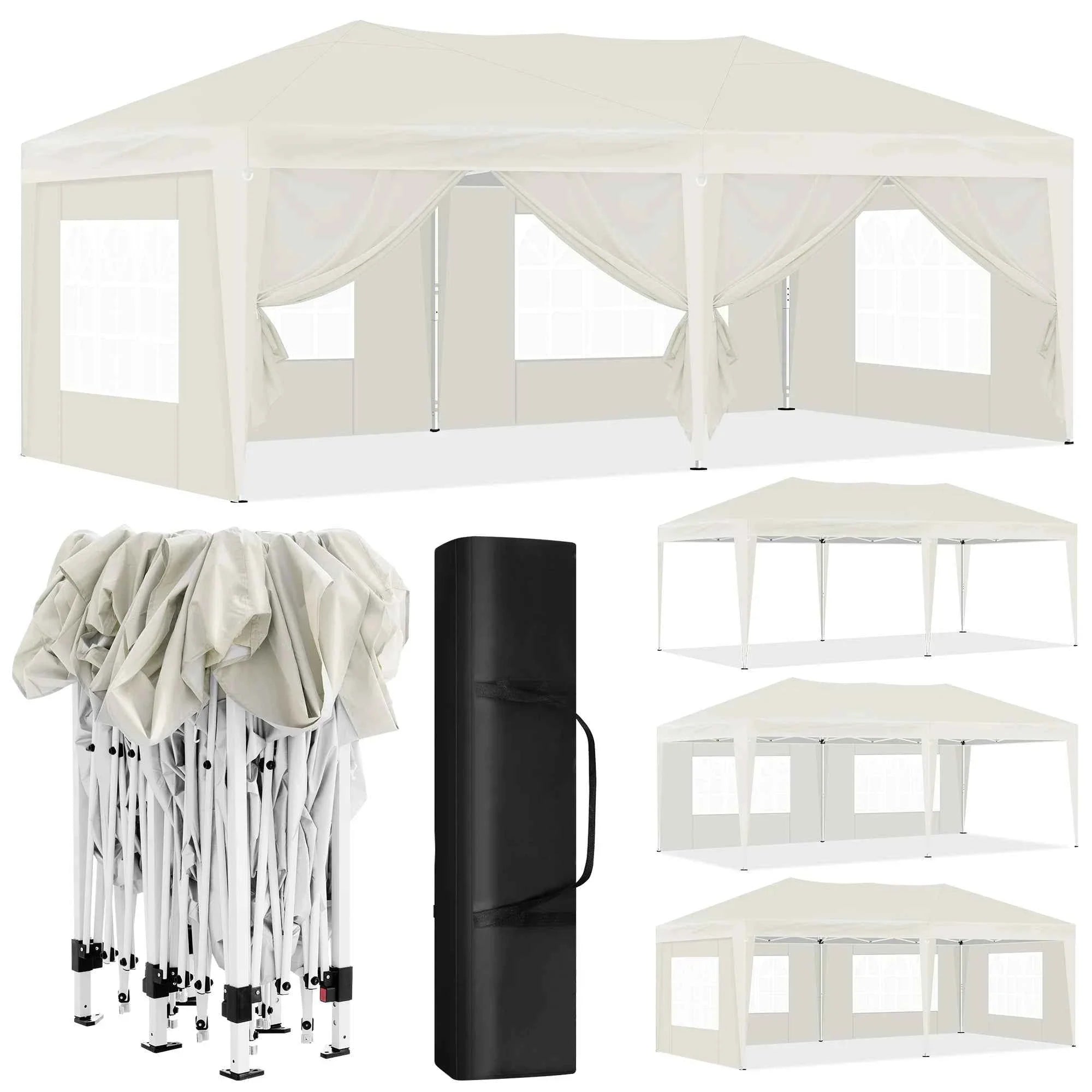 Pop Up Folding Gazebo Garden Gazebo Marquee Pergola Waterproof Windproof UV Protection party tent for Garden Camping Beach BBQ