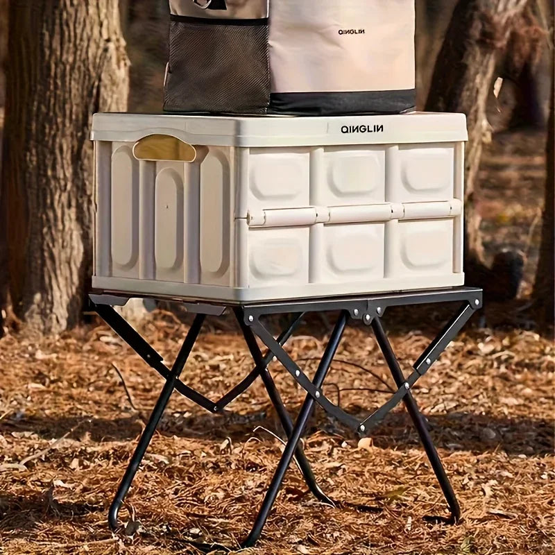 Portable Folding Camping Table,Stainless Steel Outdoor Dining Table,Compact Design for Camping,Beach, BBQ,and Hiking