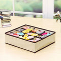6/7/8/24 Grid Storage Box Beige Underwear Storage Box Four Piece Sock Storage Fabric Bra Storage Box