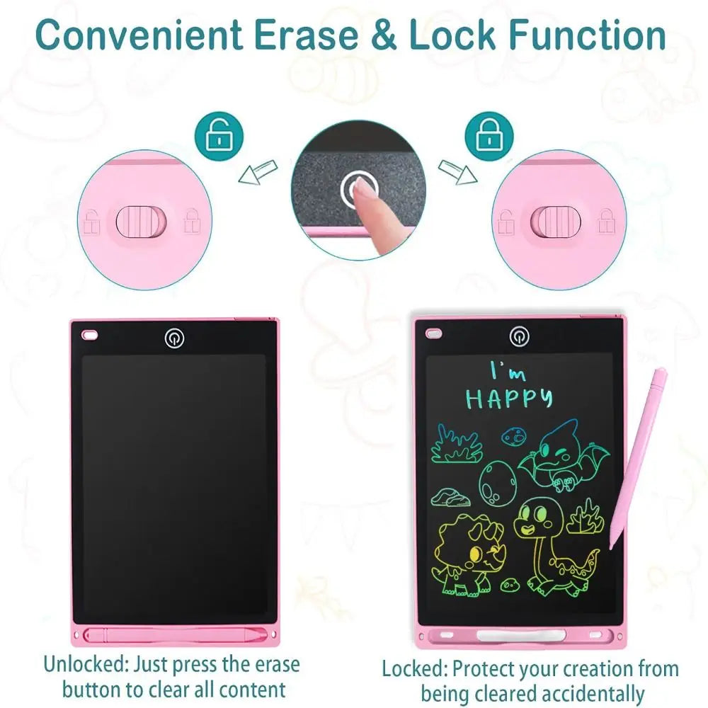 8.5 Inch LCD Drawing Tablet Portable Reusable LCD Writing Tablet Erasable with Battery Electronic Tablet Board Birthday Gift