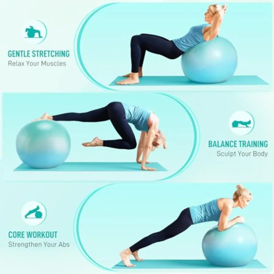 Extra Thick Exercise Ball With Pump Anti-Burst And Slip-Resistant