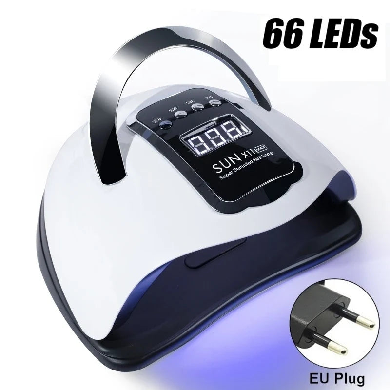 66LEDS Professional Nail Drying Lamp for Manicure Nails Gel Polish Drying Machine with Auto Sensor UV LED Nail Lamp