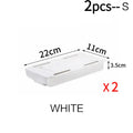 White SelfAdhesive Storage Drawer Box Makeup Pencil Tray Desk Hidden Under Desk Stand Self-adhesive Under-drawer Storage Box YH