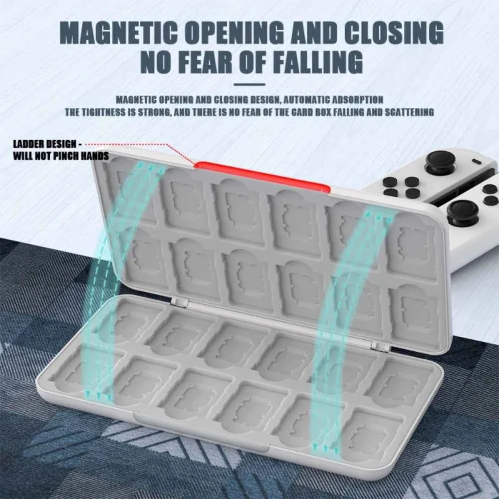 Multiple Patterns Game Card Case For Switch 2 Game Cartridge Box For Switch OLED Lite 24 Slots Hard Shell Gaming Accessories
