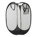 Folding Laundry Basket Organizer for Dirty Clothes Bathroom Clothes Mesh Storage Bag Household Wall Hanging Basket Frame Bucket