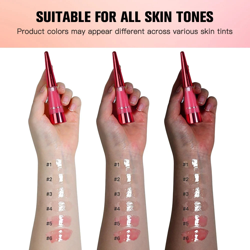 Lakerain Lip Plumper Moisturizing Lip Gloss Transparent Plump Lips Care Lip Stuffer Gift Korean Cosmetics