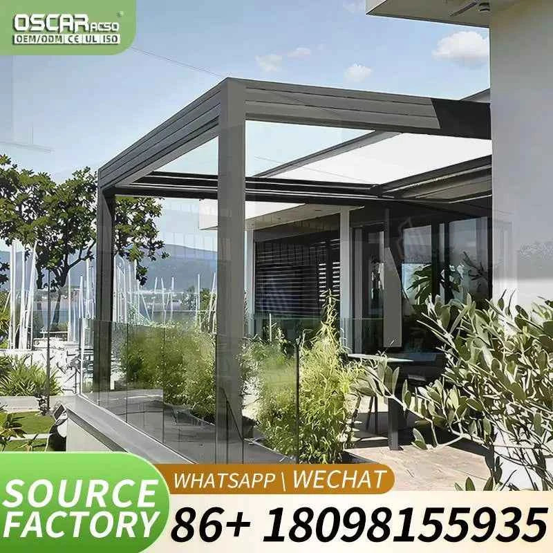 Garden Gazebo Pergola Patio Canopy Greenhouse Pavilion Carports Covers Aluminum Powder Coated for Villa Swimming Pool pergola
