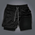 Dragon Ball Men's Double-layer Shorts Son Goku Summer Japanese Anime Fake Two-piece Sports Fitness Quick-drying Shorts