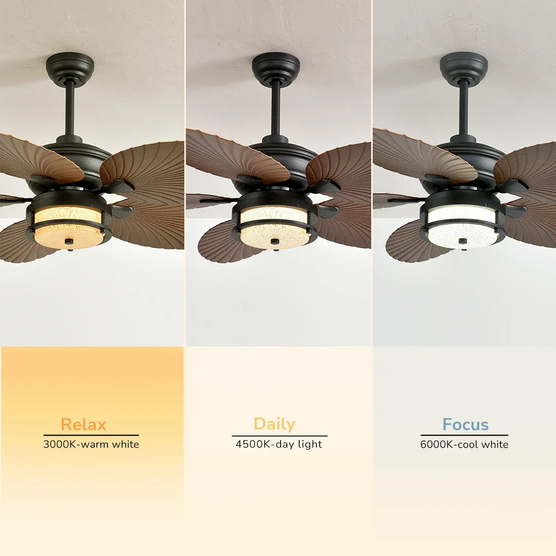 Orison Outdoor Ceiling Fan With Lights Dimmable LED 6 Speed