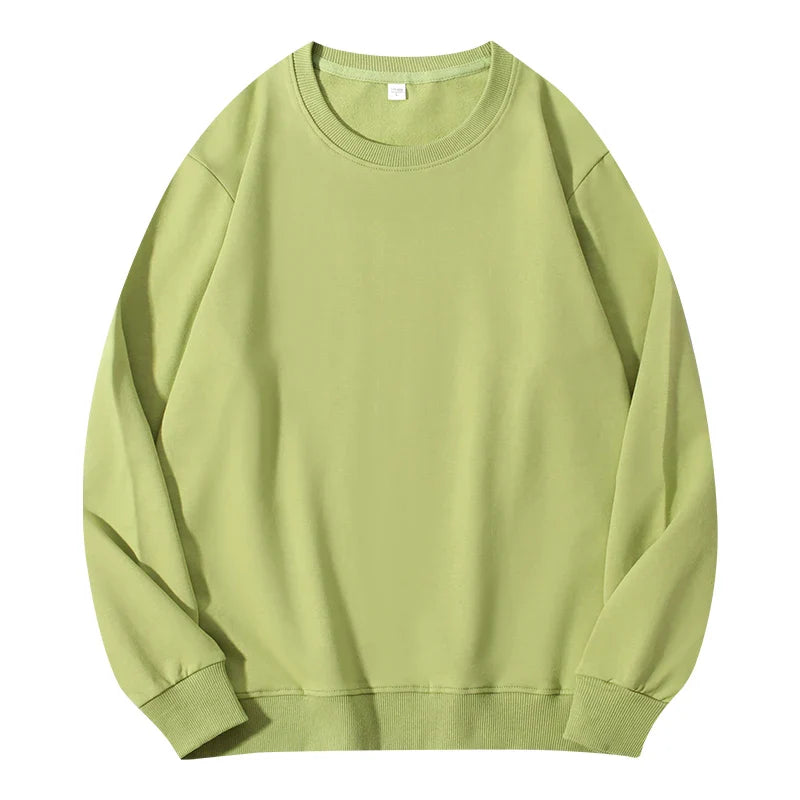 Autumn O-Neck Cotton Women's Sweatshirt Hoodies Basic Loose Casual Women Pullover Solid Sweatshirt Ladies Tops Factory Wholesale