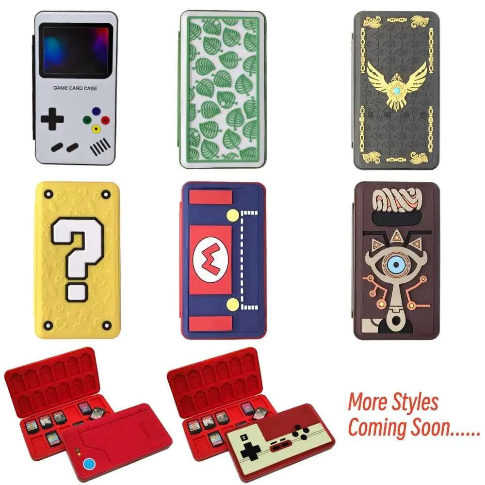 Multiple Patterns Game Card Case For Switch 2 Game Cartridge Box For Switch OLED Lite 24 Slots Hard Shell Gaming Accessories