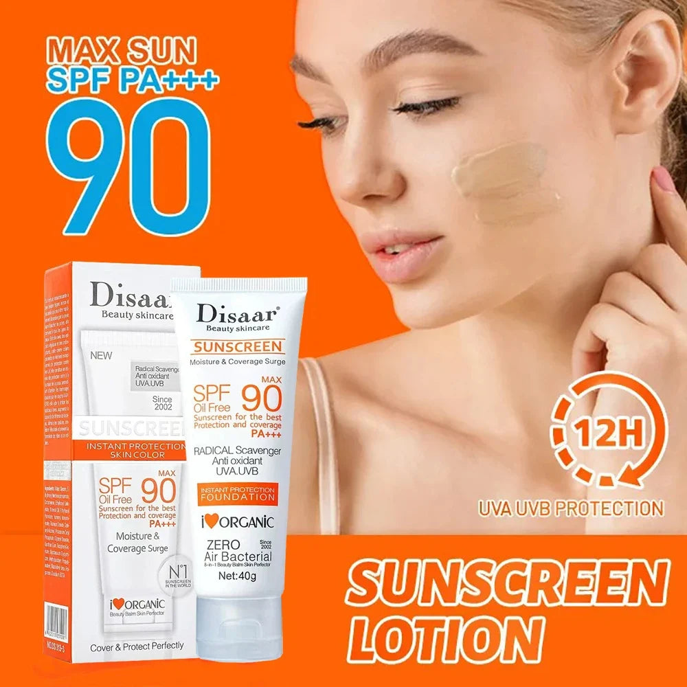 40ml Facial Body Sunscreen Whitening Sun Cream Sunblock Skin Protective Cream Anti-Aging Oil-control Moisturizing SPF 90+++ Face