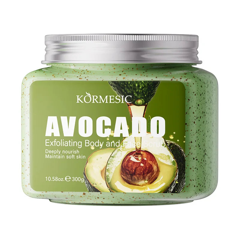 KORMESIC Avocado Facial Scrub Body Cream Lotion Moisturizing Deep Anti Wrinkle Gentle Tender Exfoliation Skin Care