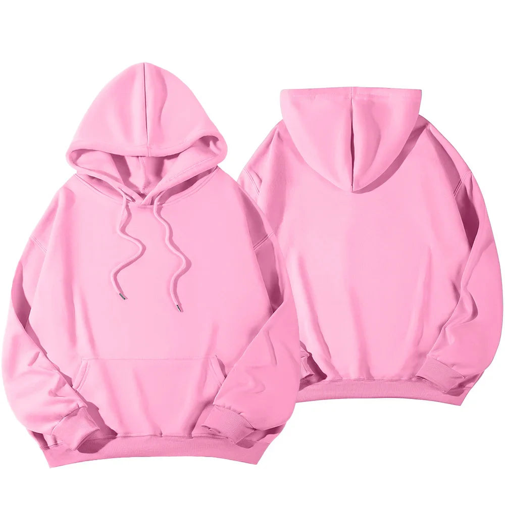 Women's Hoodies Pullover Spring Autumn Casual Hoodie 2026 Sweatshirts Solid Color Hoodies Oversize Black Sweatshirt Women Top