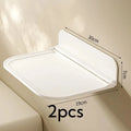 Folding Wall Mounted Shelf Saving Space Foldable Storage Rack Punch-Free Phone Holder Wifi Router Storage Tray BathroomOrganizer