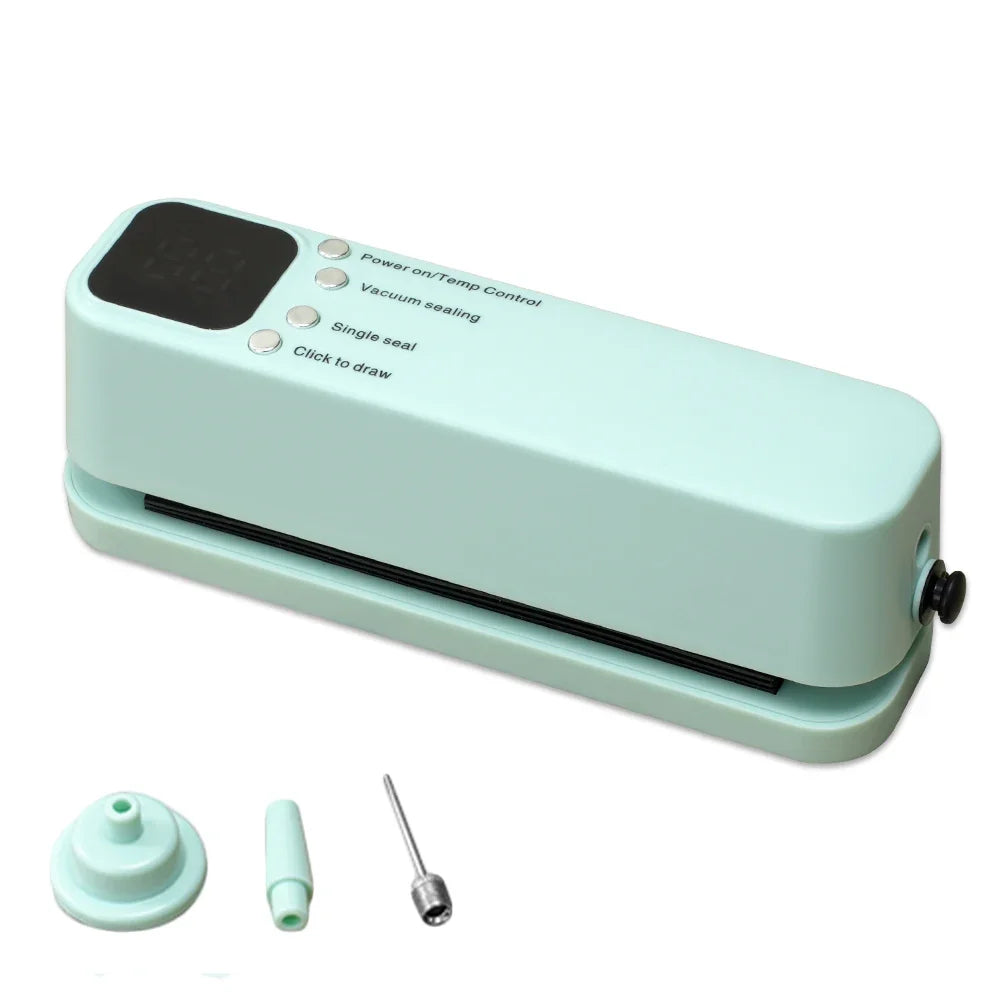Vacuum Sealer Portable Mini Food Sealer USB Rechargeable Wireless Food Package Plastic Bags Automatic Vacuum Sealing Machine