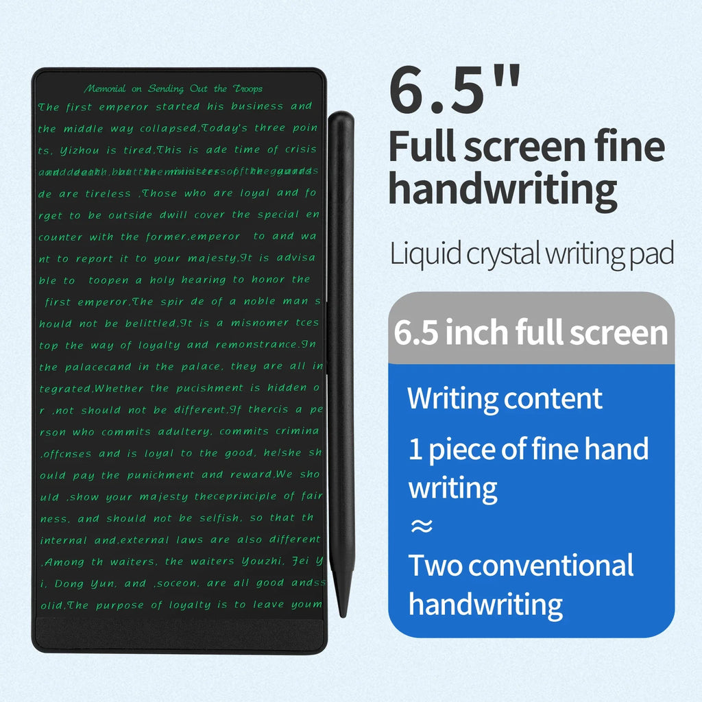 6.5 Inch LCD Writing Tablet Doodle Board Kids Handwriting Drawing Pad Memo Note for Home School Office - Creative Gift