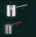 304 Stainless Steel Deep Fryer With Frying Basket Multifunction Small Pot For Kitchen Chicken Fish Cooking Tool