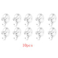 10pcs Suction Cup Hooks, Clear Reusable Heavy Duty Vacuum Suction Cup Hooks Glass Kitchen Bathroom Hooks for Towel