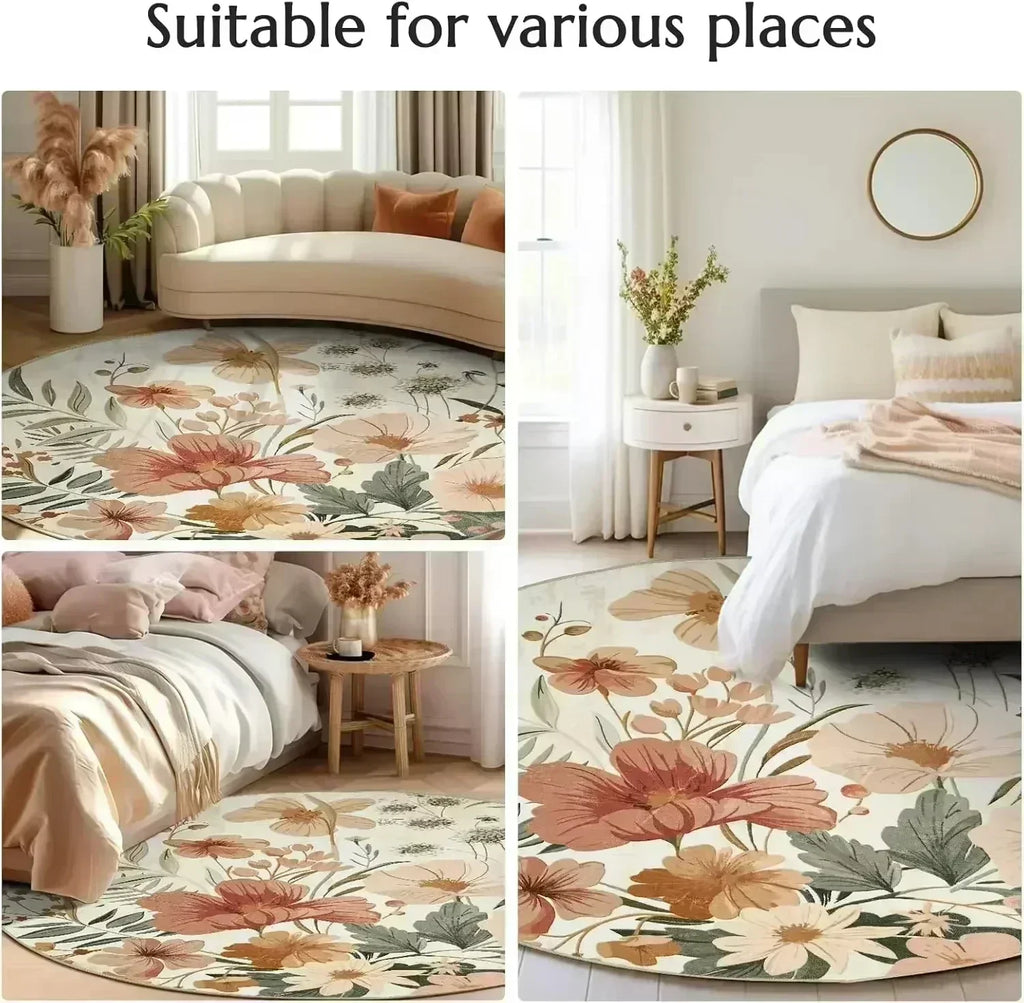 Round Persian Round Mat Round Carpet Bathroom Mat Home Decor Living Room Kitchen Rug Rugs for Bedroom Gift
