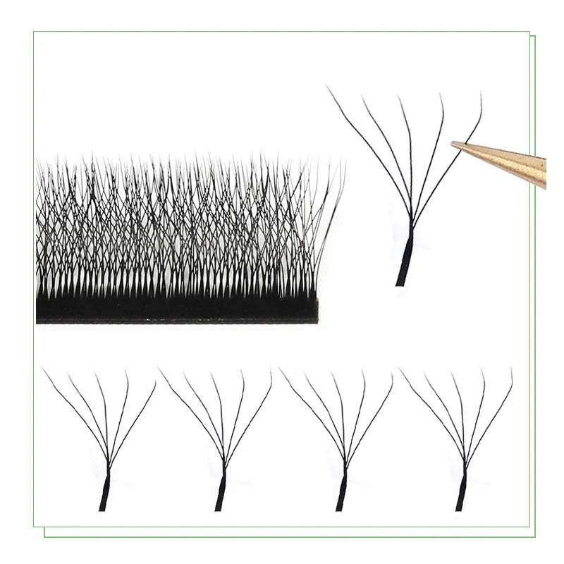 MARIA 5D W Lashes Easy Fan Eyelash Extensions Wholesales Y Premade Volume 12 Rows W Style Natural Soft Private Logo