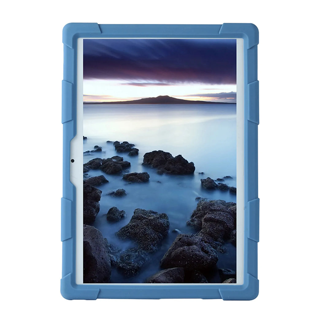 Tablet Case for Teclast M30 M30 PRO 10.1 Inch Tablet Silicone Case Adjustable Tablet Stand with Pen(Blue)JAS