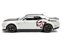 2020 Dodge Challenger SRT Hellcat Redeye Widebody White Knuckle with Matt Black Hood and Top 1/43 Diecast Model Car by Solido
