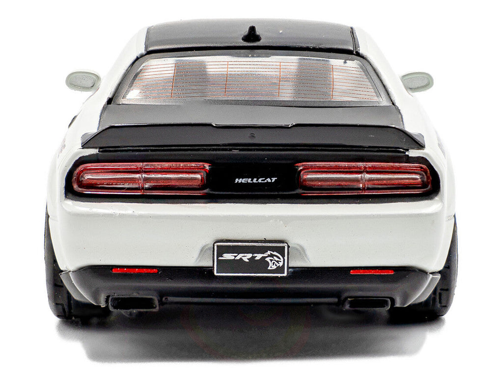 2020 Dodge Challenger SRT Hellcat Redeye Widebody White Knuckle with Matt Black Hood and Top 1/43 Diecast Model Car by Solido