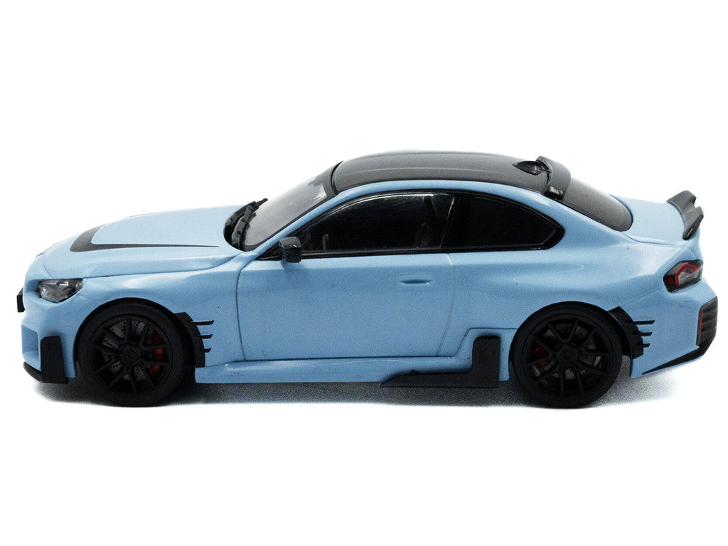 2023 BMW M2 M Performance Zandvoort Blue with Black Top 1/43 Diecast Model Car by Solido
