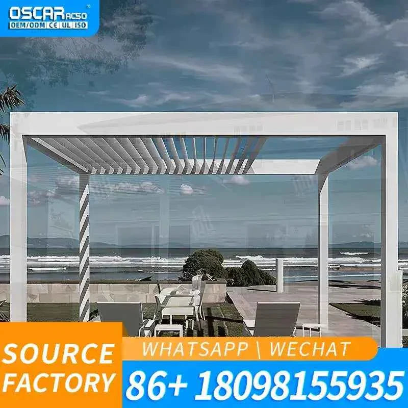 Garden Gazebo Pergola Patio Canopy Greenhouse Pavilion Carports Covers Aluminum Powder Coated for Villa Swimming Pool pergola