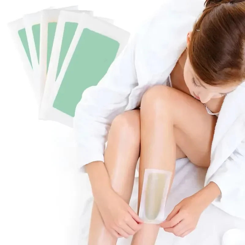 20stick Professional Hair Removal Wax Strips for Summer Depilation Double Sided Cold Wax Paper for Leg Body Face Useful