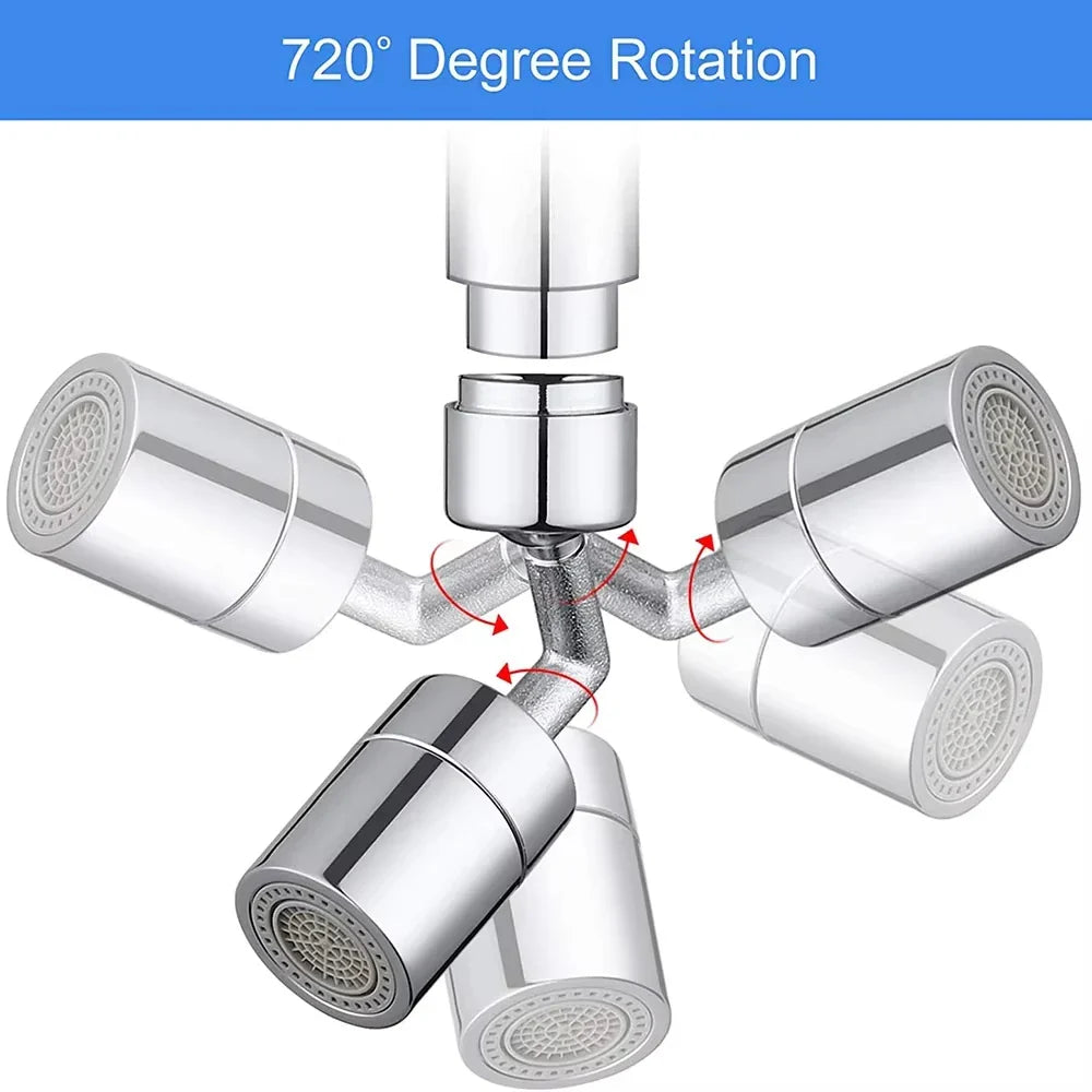 720° Universal Faucet Extender Aerator, Rotating Splash Proof Water Saving Faucet Adapter, ABS Plastic Washbasin Faucet Nozzle f