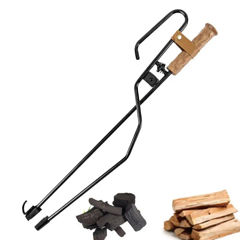 Camping Fire Tongs 3 In1 Fire Tongs Fire Stick Fire Hook Fire Log Grabber Portable Fire Pit Tongs For Camping BBQ Bonfire Tools