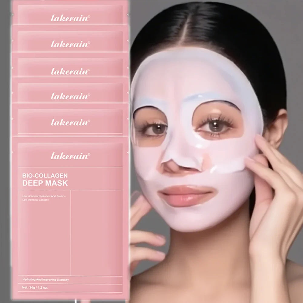 4pcs Bio-Collagen Deep Face Mask Overnight Mask Moisturizing Improvement Pore Brightening Face Firming Skincare