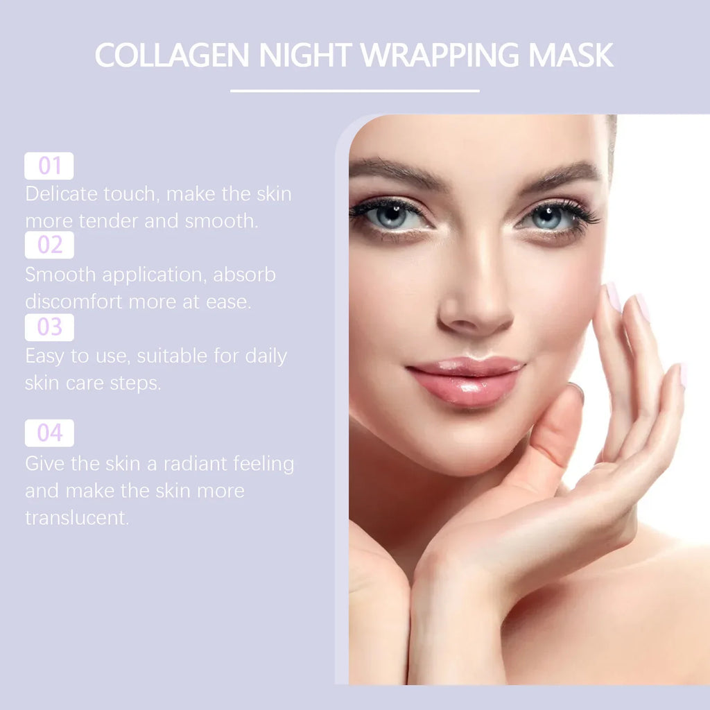 Korean Skincare Collagen Peel Off Facial Mask,Instant Glow&Glass Skin,Pore Cleansing&Firming,Smooth Fine Lines&Removes Impuritie