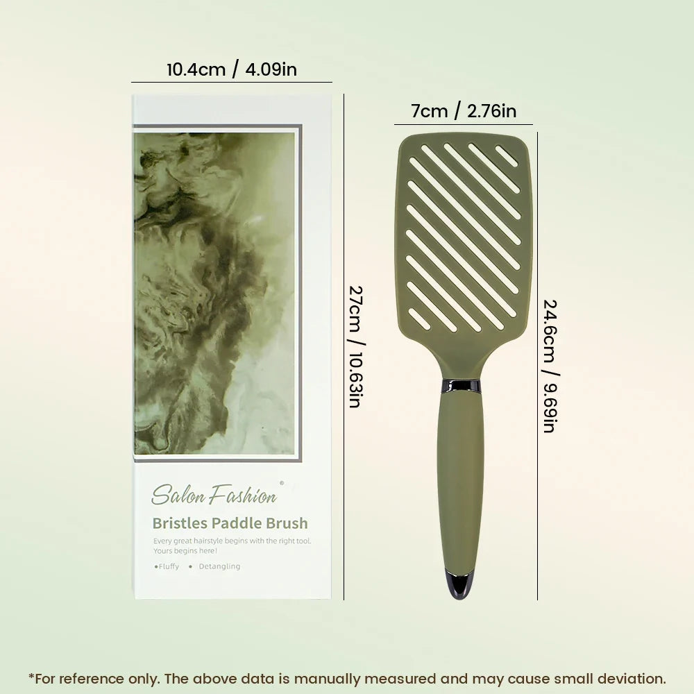 1PC Boar Bristle Detangling Hair Comb Hollow Out Hair Brush Anti-Static Scalp Massage Hairbrush Salon Styling Tools For Gifting