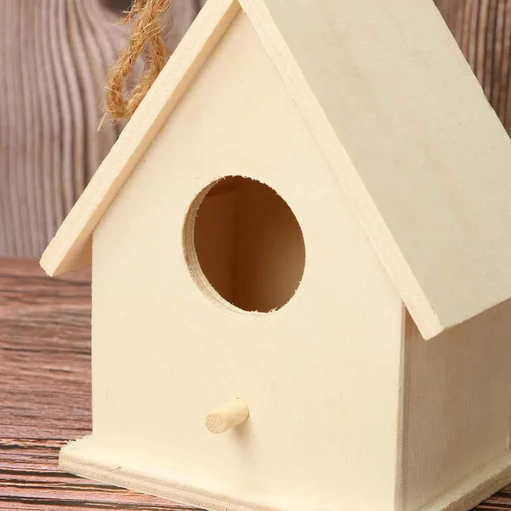 Cage Garden Wooden Bird Outdoor Hanging Bird Nest Birdhouse Accessories Box Garden Pet Yard Cages Bird Decoration Creativity