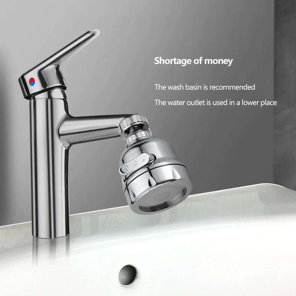 360 Degree Swivel Kitchen Faucet Aerator Adjustable Dual Mode Sprayer Filter Diffuser Water Saving Nozzle Faucet Connector