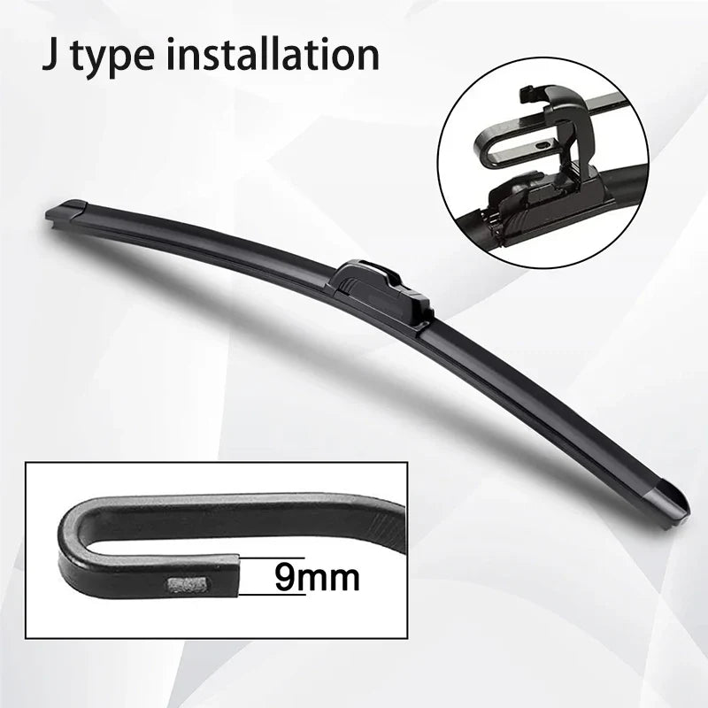 For BMW MINI Cooper R50 R53 2001-2006 Car Front Wiper U-Shape Soft Rubber Boneless Wiper HD Silent Durable Wiper 19"+18"