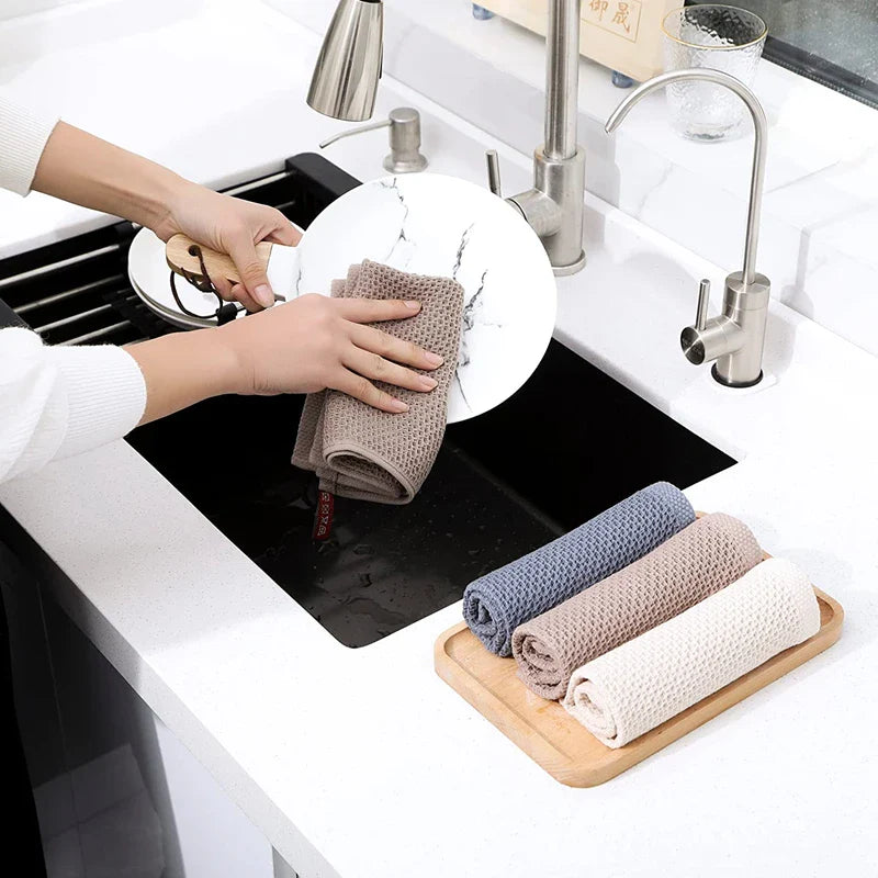 100 Percent Cotton Dishcloth Ultra Soft Absorbent Kitchen Towel