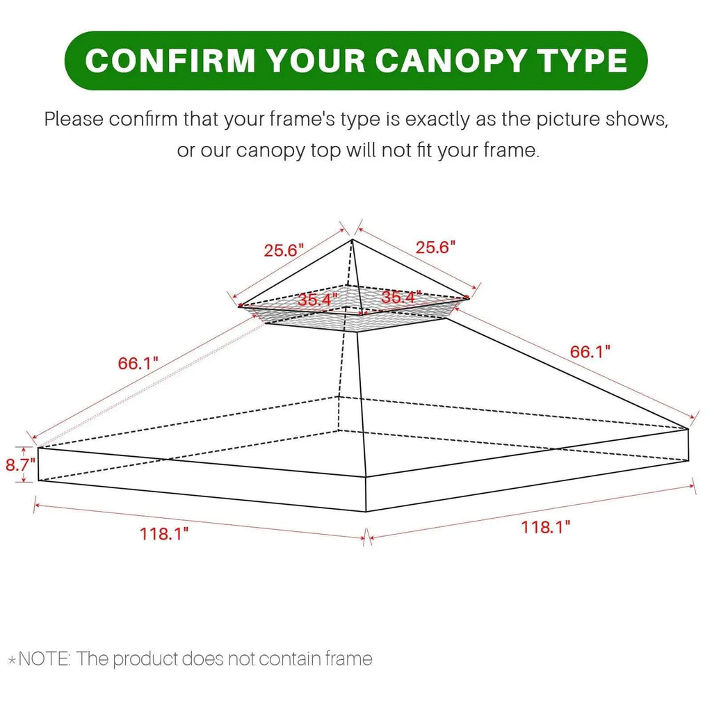 Grill Gazebo Replacement Canopy Roof, Outdoor BBQ Gazebo Top, Double Tiered Shelter Cover Roof ,for Yard Patio Garden Sunshade