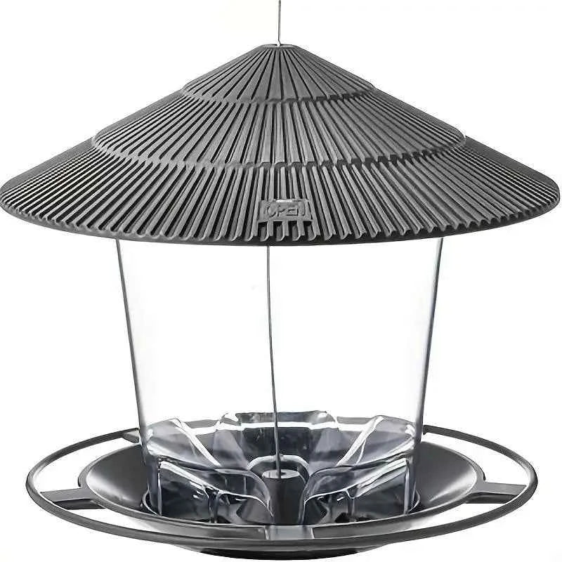 Bird Feeder Automatic Hanging Outdoor Garden Gazebo  Bird Feeding Container With Hang Rope House Decor Pet Supplies