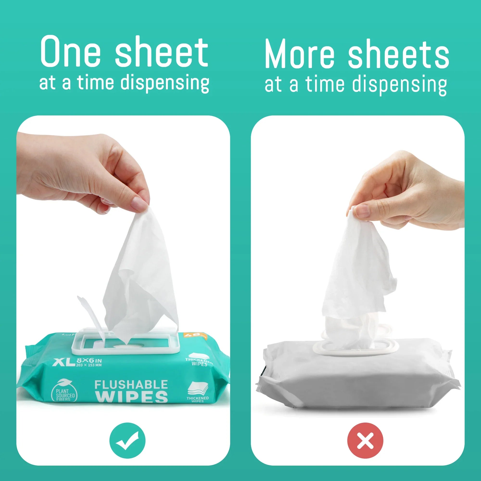 Flushable Wet Wipes for Outdoor Use Thickened Butt Wipes