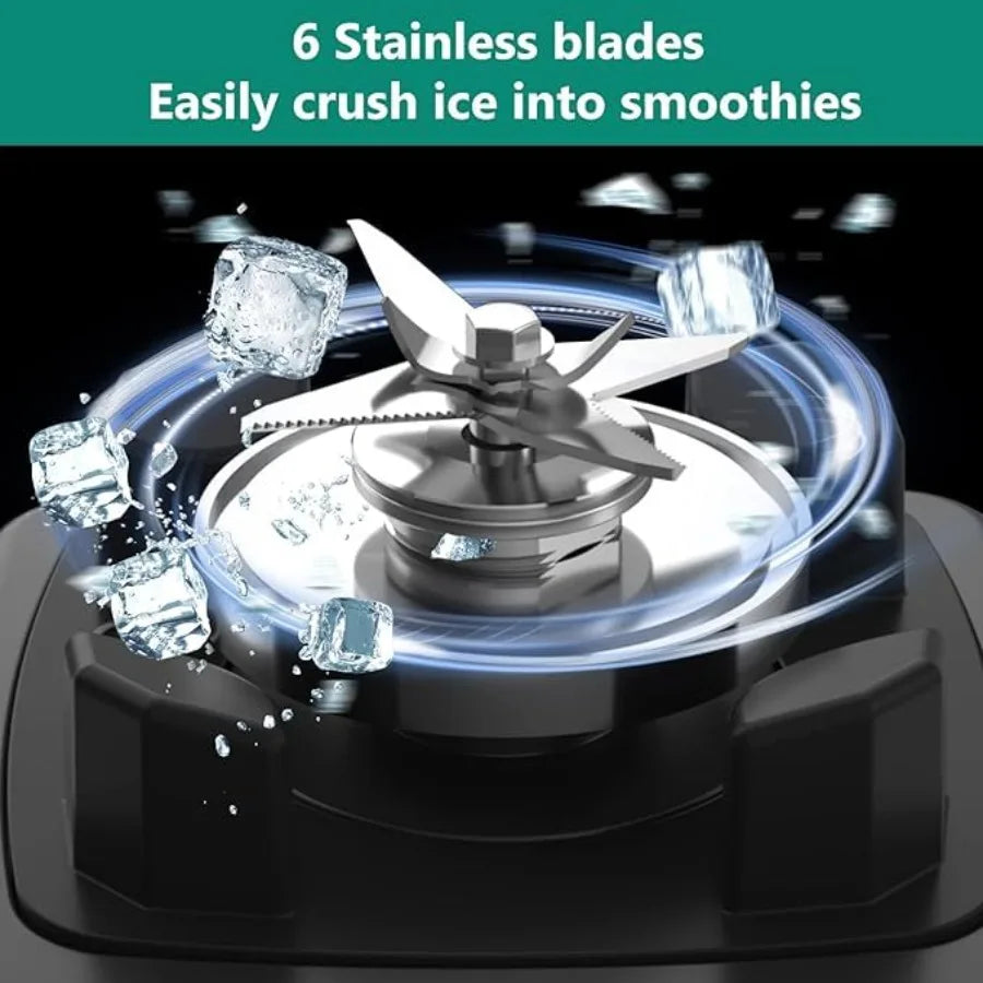 1800W Professional Blender With Stainless Steel Blades And 60oz Jar
