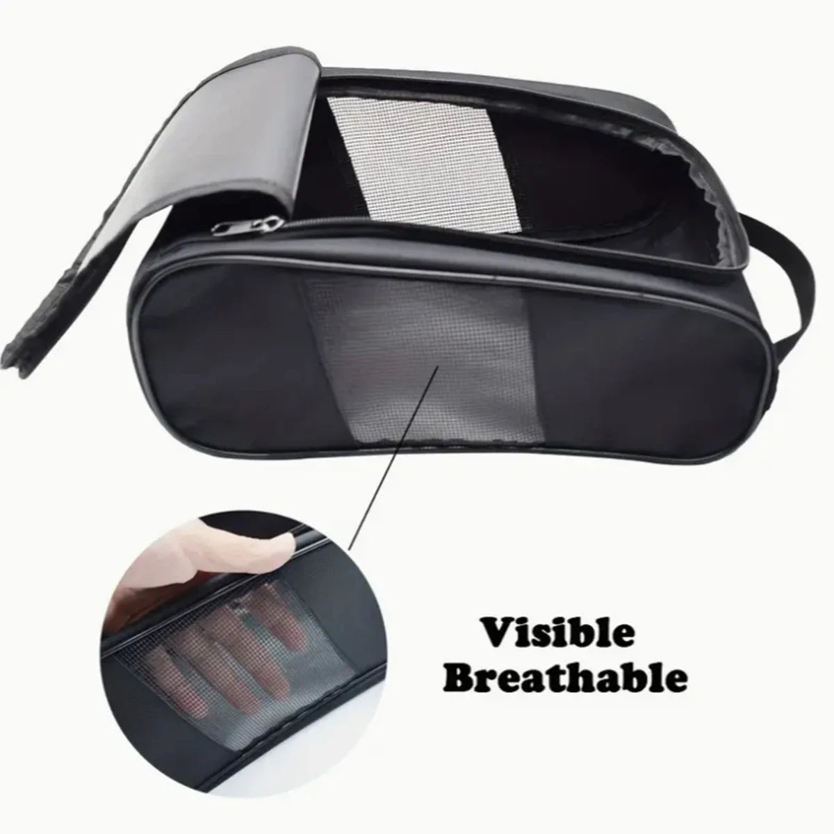 Portable Golf Shoe Bag Oxford Cloth Shoe Carrier Bags Breathable Lightweight Golf Handbag Dustproof Football Tennis Shoe Bag
