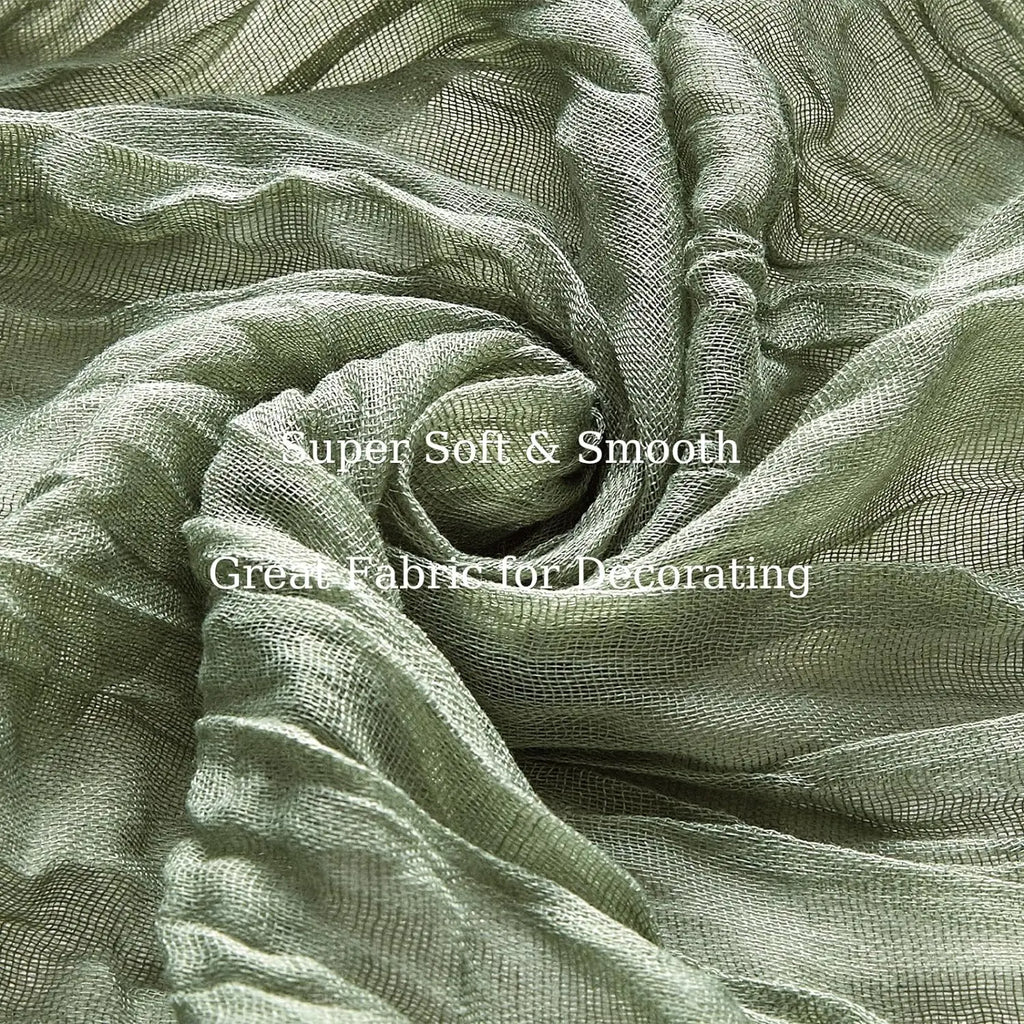 6pcs Cheesecloth Table Runner Boho Gauze Table Runner 40x270cm for Wedding Bridal Shower Birthday Party