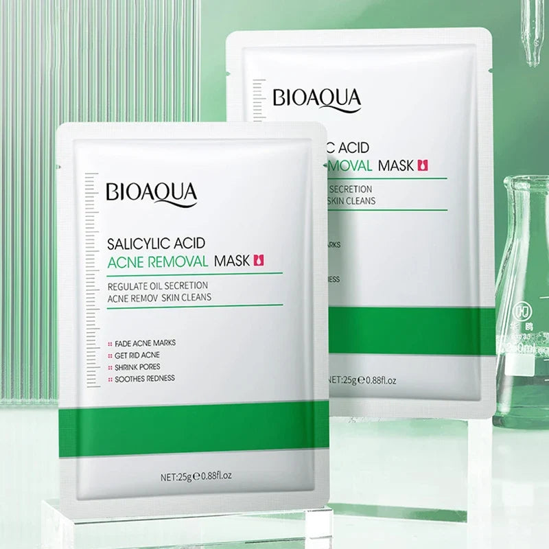 BIOAQUA Salicylic Acid Acne Removal Facial Masks Moisturizing Anti-Aging Nourishing Anti Acne Face Mask Skin Care Products