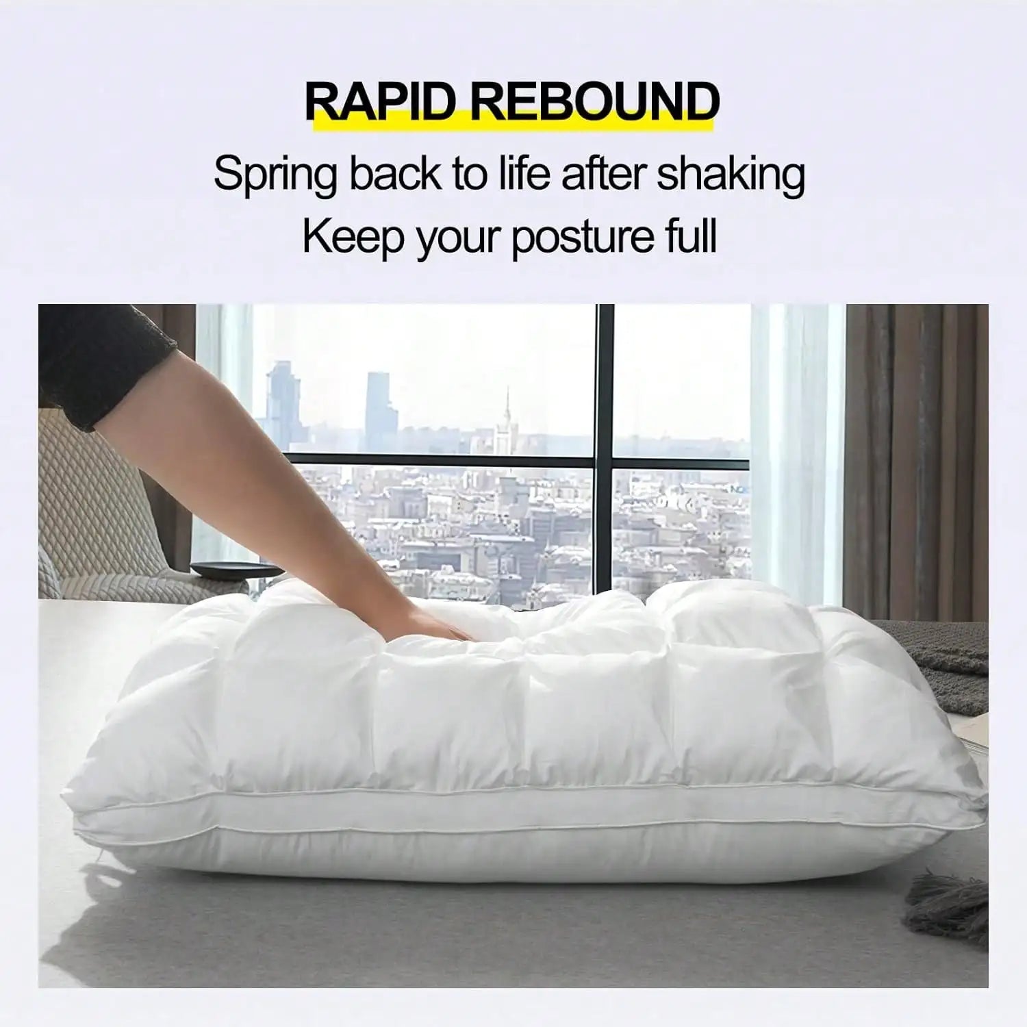 Deluxe Pillow 2-Piece Set With Down Alternative For Side Sleepers