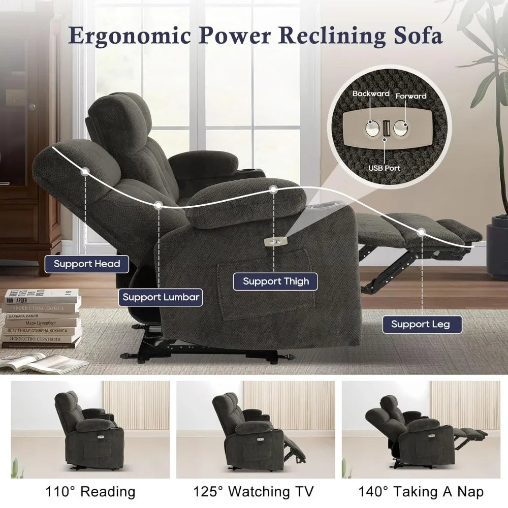 Guangbai Power Reclining Sofa With Heat And Massage